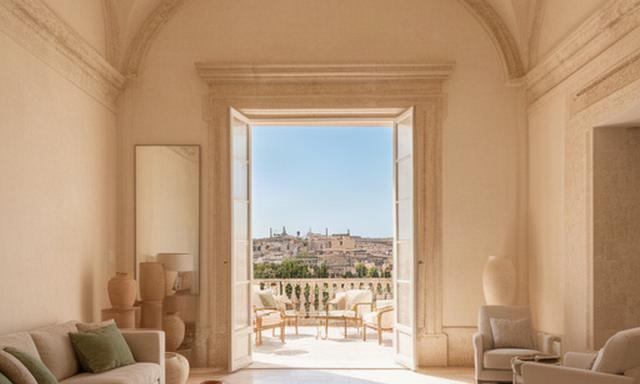 Appartamento luminoso nel centro storico pugliese con soffitti alti e terrazzo panoramico